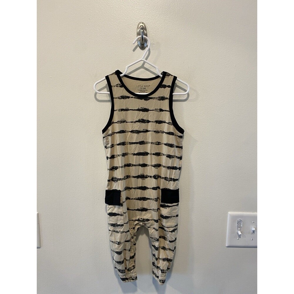 Little Bipsy Static Stripe Tank Romper Size 12-18 Months buttery soft